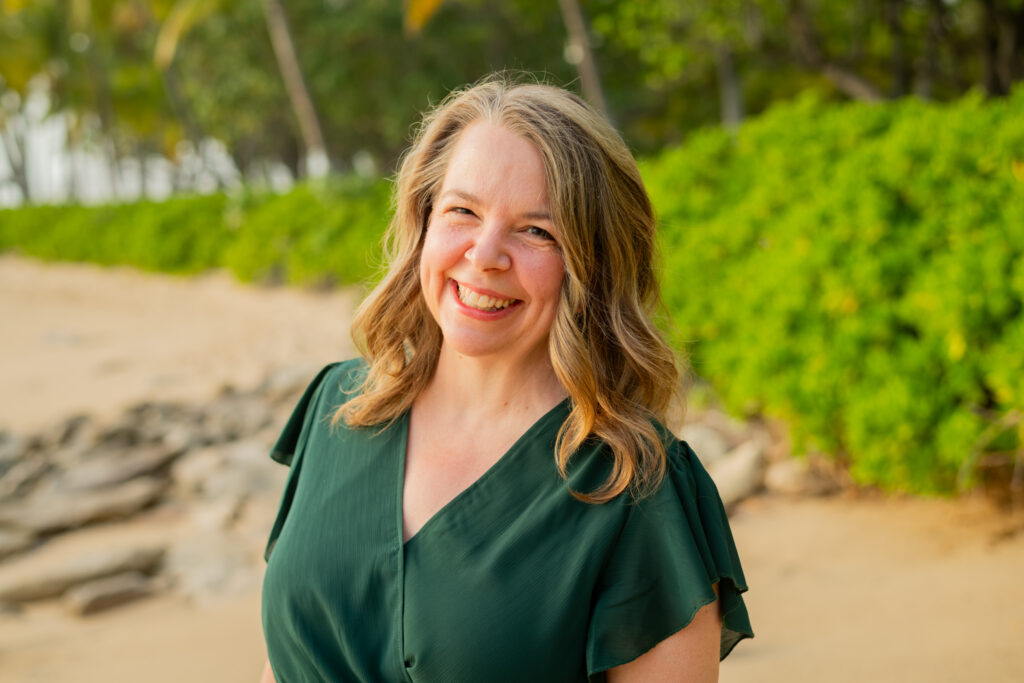 Mom on beach during her photo session